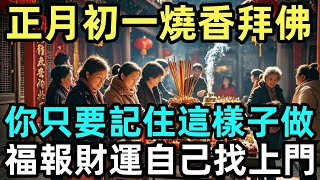 正月初一燒香拜佛，你只要記住這樣子做，福報財運自己找上門！