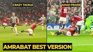 Amad Diallo funny reaction to Sofyan Amrabat by kissing his head after did CRAZY TACKLE vs Newcastle