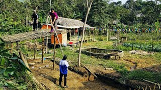 Manh and His Alcoholic Father Help Azo Build a Bamboo Chicken Coop