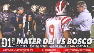 TRINITY LEAGUE: Mater Dei Wins 26-21 vs St John Bosco - 2016 HSFB Highlight Mixtape