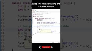 Swap Two Numbers Using 3rd Variable in Java | Eclipse Tutorial for Beginners
