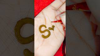 S❤️I letter mehndi design, SI letter mehndi tattoo, SI letter tattoo #shorts #viralvideo #mehndi