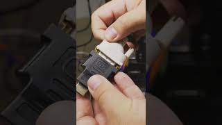 DVI to HDMI Adapter attach to cable