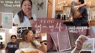 DAY IN MY LIFE // life outside of work, thrive market, unboxing collabs, random bf tag q's, & more!