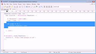 jQuery Tutorial - 174 - Countdown to redirect
