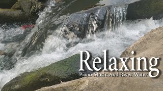 #187 Relaxing Piano Music with Flowing Water Sounds and Majestic Waterfall Views for Deep Relaxation