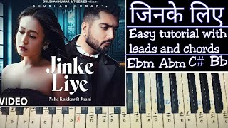 Jinke Liye | Easy Piano Tutorial | Neha Kakkar Feat. Jaani | B Praak | Tiktok Viral Song