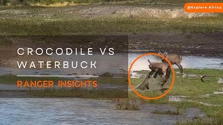 WATERBUCK BARELY ESACAPES CROC | Ranger Insights