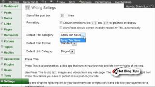 WordPress Settings - Writing