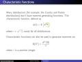 Characteristic functions