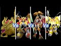 Fanglongmon Shin Vs X7 Vs Exa X Vs X7-SM ( Battle Of The Strongest DATA) DMO (Digimon master online)