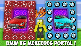 Which PORTAL TO CHOOSE ? BMW vs MERCEDES BENZ in Minecraft ! NEW SECRET VEHICLE