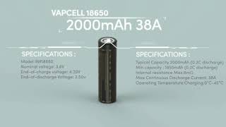 Hit hardest vapcell 18650 2000mAh 38A