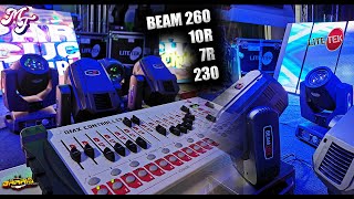 ILUMINACION BEAM 260, 10R, 7R, 230 | 32 CARAS, PRISMA PLANO, EFECTO ARCOIRIS INGE CESAR LAS COMPARA.