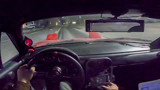 POV Built Turbo Miata Night Drive - Testing \u0026 Tuning