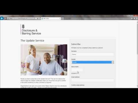 DBS check - how to complete the update service online. DBS check - how to complete the update service online.
