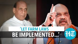 ‘Try farm laws for a year or two…’: Rajnath Singh to farmers amid protest