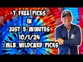 MLB Wildcard Best Bets for Today Picks & Predictions Tuesday 10/1/24 | 7 Picks in 5 Minutes