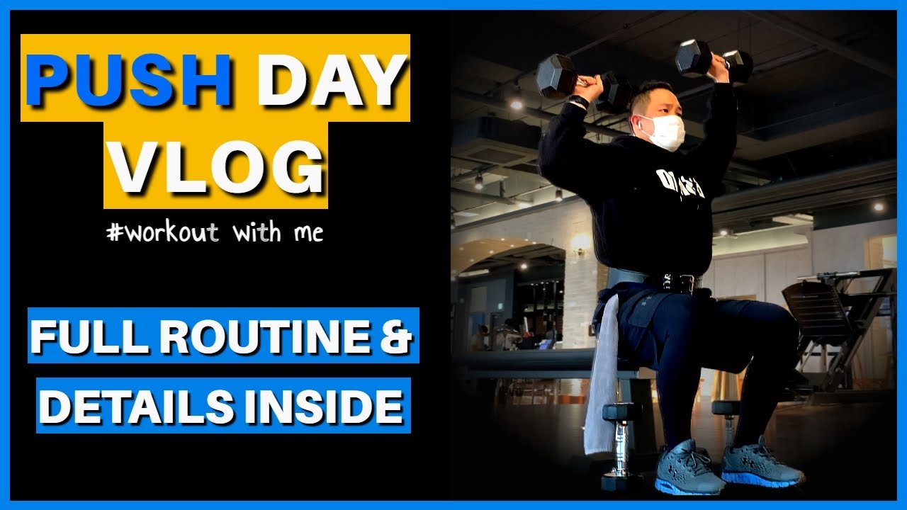 Push Day Workout Vlog Shoulder Focused Workout Exercise Pushday