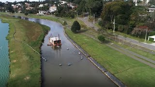 Bank Protection and Sludge Dewatering in one application