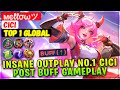 Insane Outplay No.1 Cici Post Buff Gameplay [ Top 1 Global Cici ] мєℓℓσωツ - Mobile Legends Build