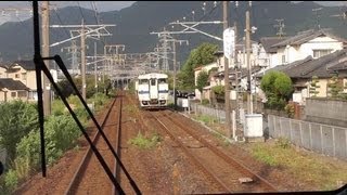 JR九州 815系電車 普通 熊本行 前方車窓@八代→新八代間