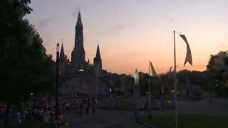 Procession Mariale aux flambeaux at the Sanctuaire de Lourdes | 9 August 2024