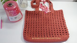 BOLSA EM CROCHÊ LINDA FÁCIL PRÁTICA  ECO BAG