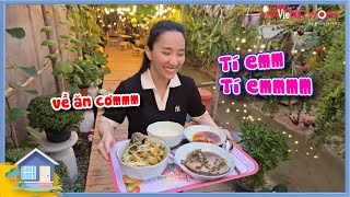 Quỳnh Quỳnh làm mâm cơm ê hề chồng iu Dương Lâm, tố mợ 3 út Trang nấu xôi cho dượng 3 Song Luân