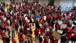 Unions pack the Utah State Capitol calling for Cox to veto bill