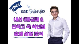 2025 관악고 1학년 영어 내신 설명회