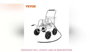 VEVOR Hose Reel Cart Hold Up to 300 ft of 5/8 Hose Garden Water Hose Carts Mobile Tools with 4 Wheel