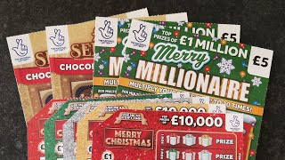 £25 Mix of Christmas UK Allwyn National Lottery Scratch Cards