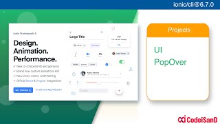 PopOver ionic 5 UI tutorial