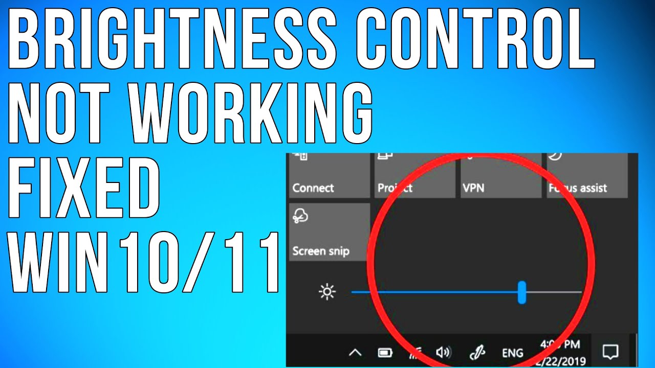 How To Fix Brightness Control Not Working | Brightness Problem Windows ...