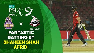 Fantastic Batting By Shaheen Shah Afridi | Quetta vs Lahore | Match 28 | HBL PSL 9 | M1Z2U