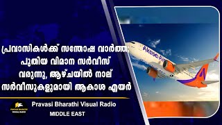 പ്രവാസികൾക്ക് സന്തോഷ വാർത്ത; പുതിയ വിമാന സർവീസ് വരുന്നു, ആഴ്ചയിൽ നാല് സർവീസുകളുമായി ആകാശ എയർ