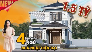 Đẳng cấp với mẫu nhà 2 tầng mái nhật quá tiện nghi | MH04140