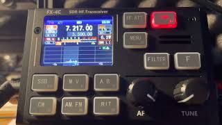 Qrp qso pota station Kd4ydc using fx-4c.  Antenna Hustler 4btv. 5 watts.