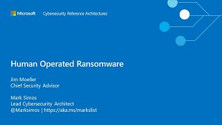 MCRA Human operation ransomware