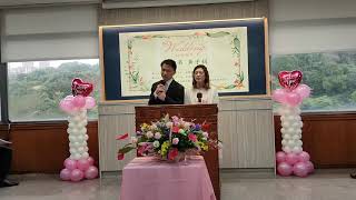 結婚聚會中 新郎的幽默見證