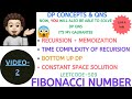 Fibonacci Number  | Recur + Memo | Bottom Up | DP Concepts & Qns - 2 | Leetcode-509