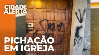 Autor de pichação em igreja é velho conhecido da polícia