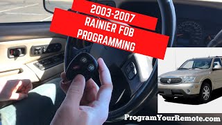 How to program a Buick Rainier remote key fob 2003 - 2007