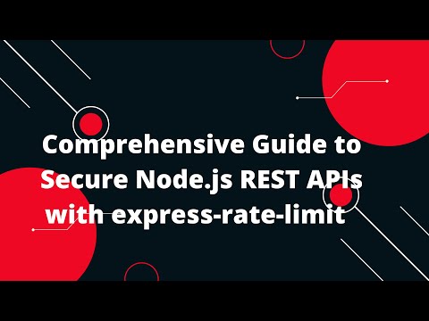 Build a secure REST API with Node.js and rate limiting using express-rate-limit!