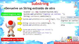 Clase String y sus Operaciones en JAVA - TEORIA PARTE 2/6 IITA