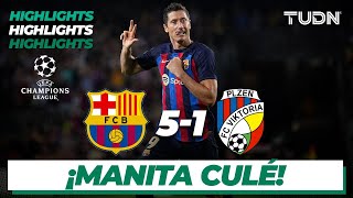 Highlights | Barcelona 5-1 Viktoria | UEFA Champions League 22/23-J1 | TUDN