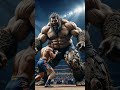 when strength meets the unknown giants wwe shorts p5