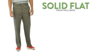 Cotton Twill Pants - Flat Front (For Men)