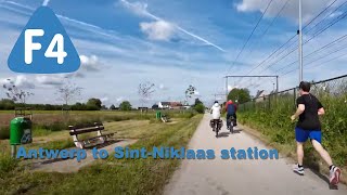 F4 Cycling Antwerp to Sint Niklaas station in East Flanders